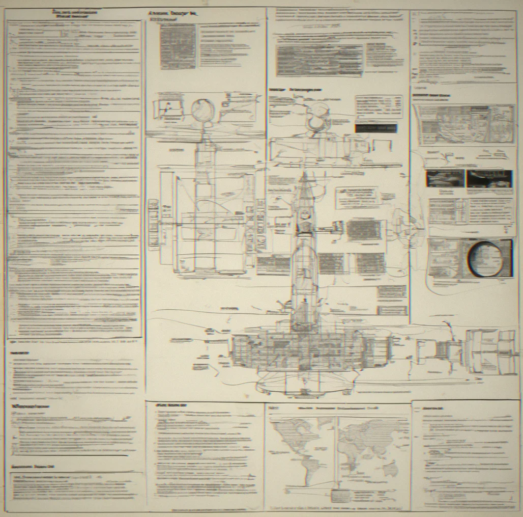 Scanned archival documents and classified mission briefing pages with redaction marks and handwritten annotations