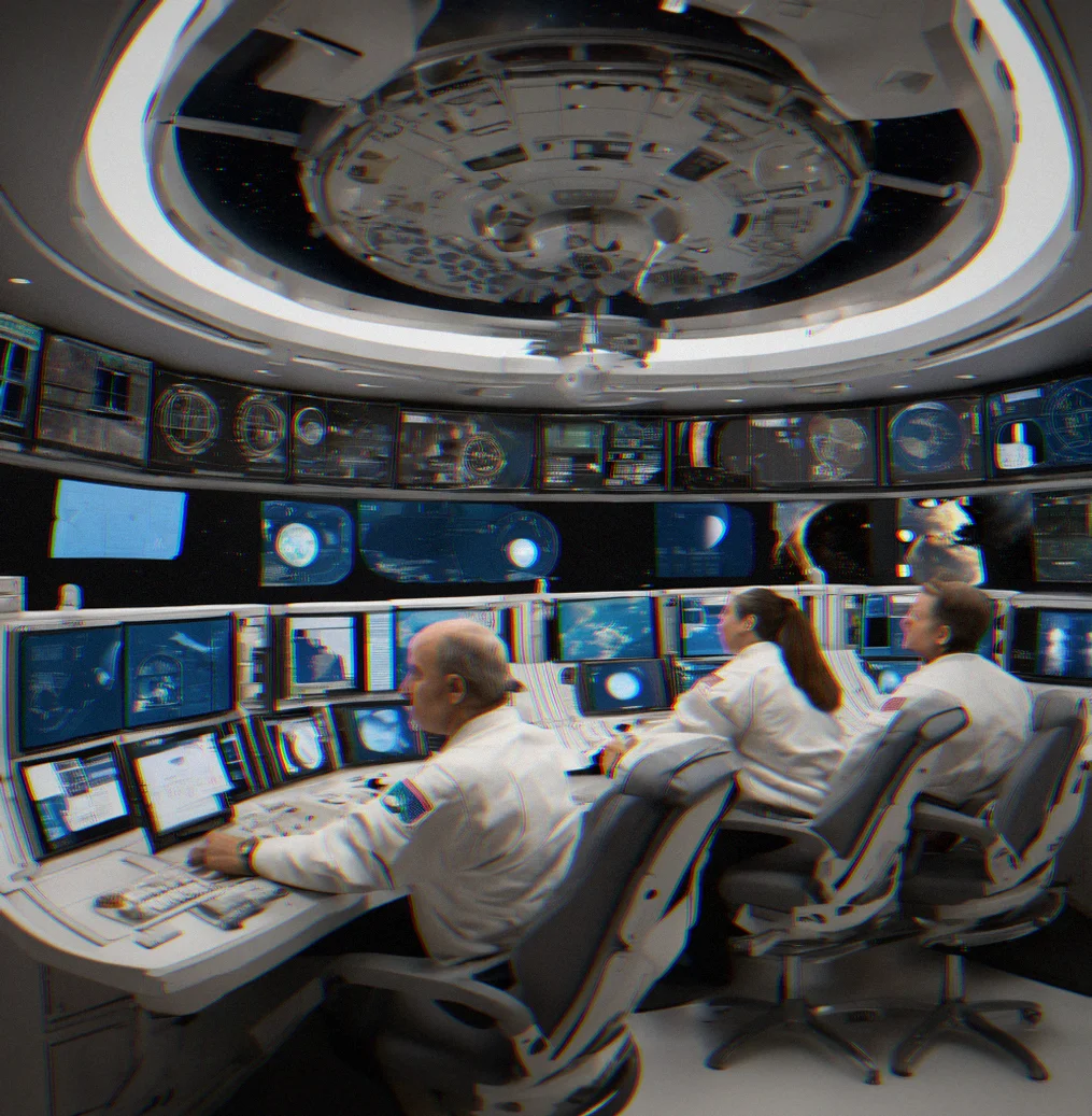 A researcher analyzes payload performance by examining telemetry curves for how instruments degrade over time. They're looking at Earth observation missions across roughly 30 years, with datasets exported for deeper study.